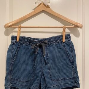 J. Crew Denim-like Navy Striped Women's Cargo Shorts